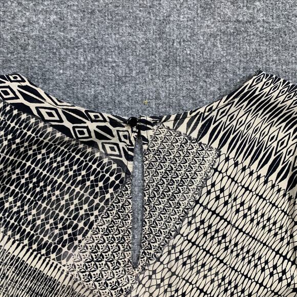 Jessica Simpson Romper Womens M Medium Cream Black Paola Fringe Tassel Flap - Picture 11 of 16